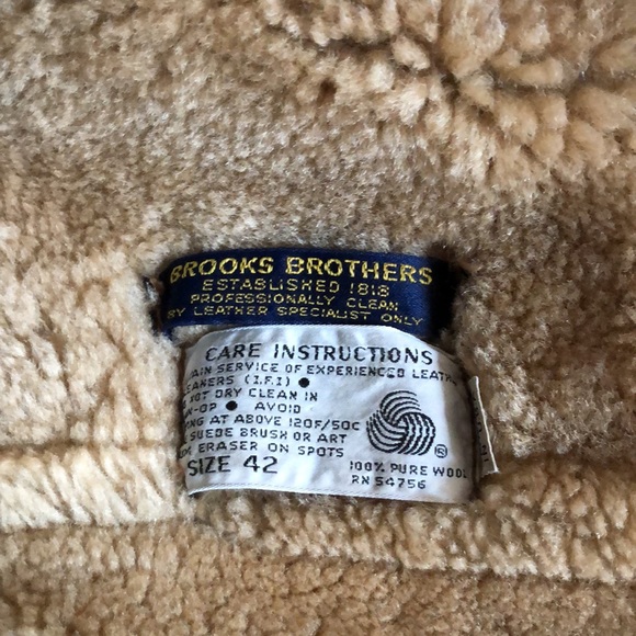 VINTAGE - Genuine Shearling Brooks Brothers Mens Jacket - Picture 5 of 6